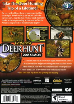 Cabela's Deer Hunt - 2005 Season box cover back